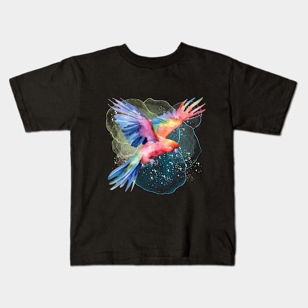 Colorful Parrot Kids T-Shirt by MOS_Services